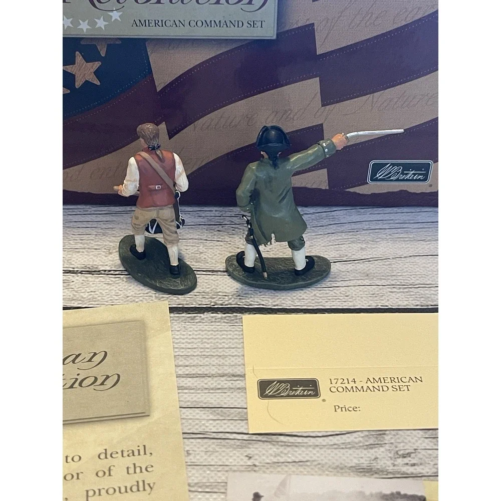 NIB W Britain 17214 American Command Set 2 Metal Soldiers